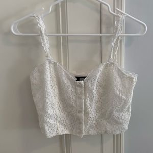 Reformation lace crop top